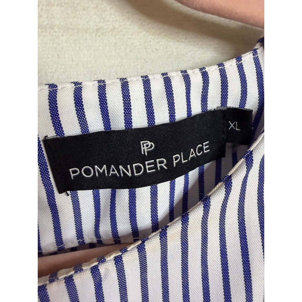 Pomander Place Light Blue & White Striped Mini Dress - Picture 4 of 6